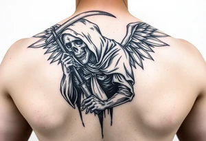 Grim reaper the fallen angel tattoo idea