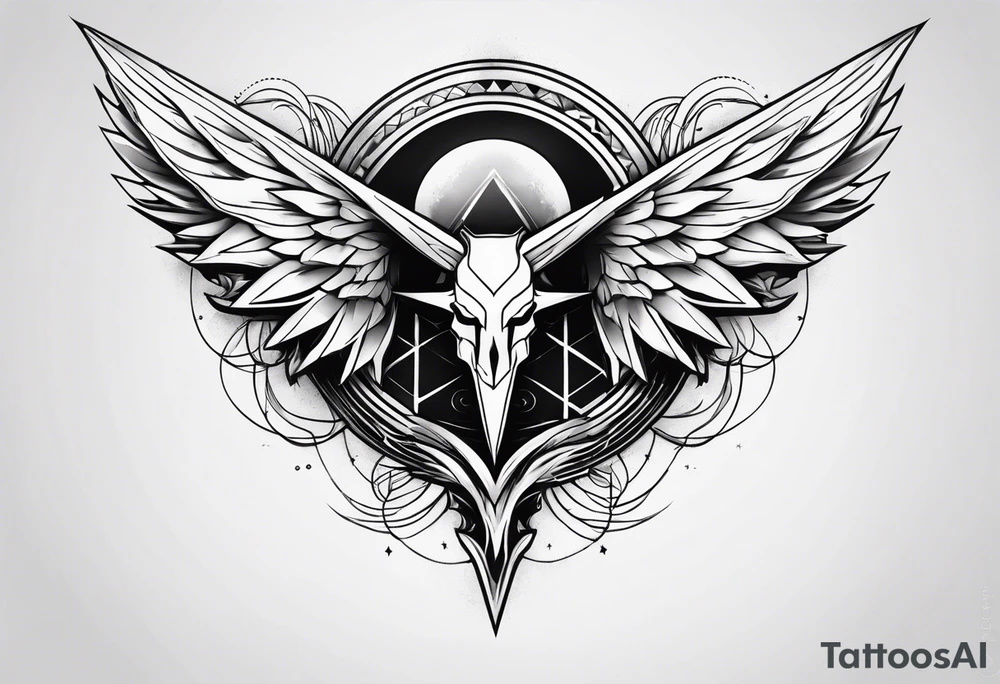 the symbol of Lucifer ,simple tattoo idea