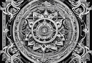 stoicism with references to death, time fate, life, and love. tattoo idea