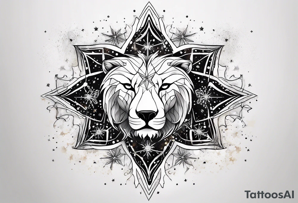 Constellation, animal, snowflake tattoo idea