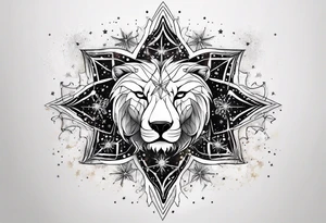 Constellation, animal, snowflake tattoo idea