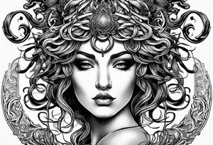 Medusa tattoo with a modern twist on arm for mens something small enough for forearm tattoo idea