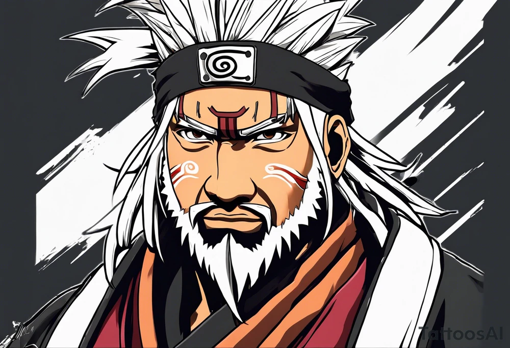 Jiraiya in Sage mode from the anime naruto tattoo idea