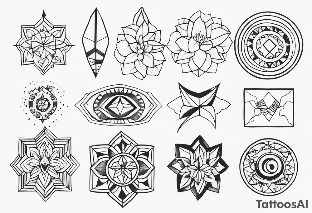 Tattoo flash sheet tattoo idea
