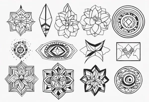 Tattoo flash sheet tattoo idea