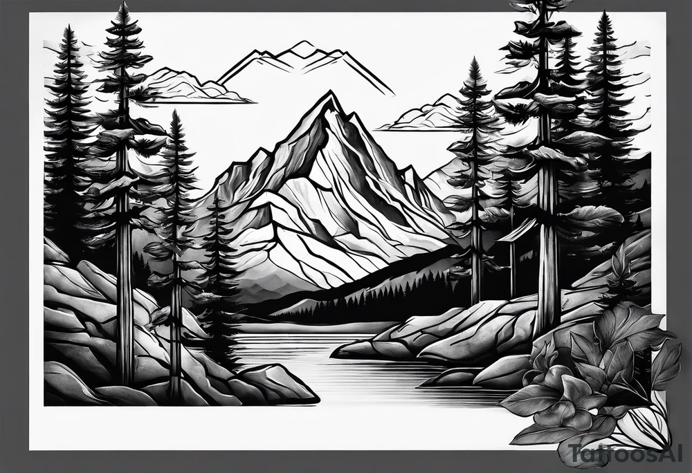 Jeremiah 1:19 tattoo with a mountain tattoo idea