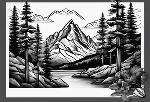 Jeremiah 1:19 tattoo with a mountain tattoo idea