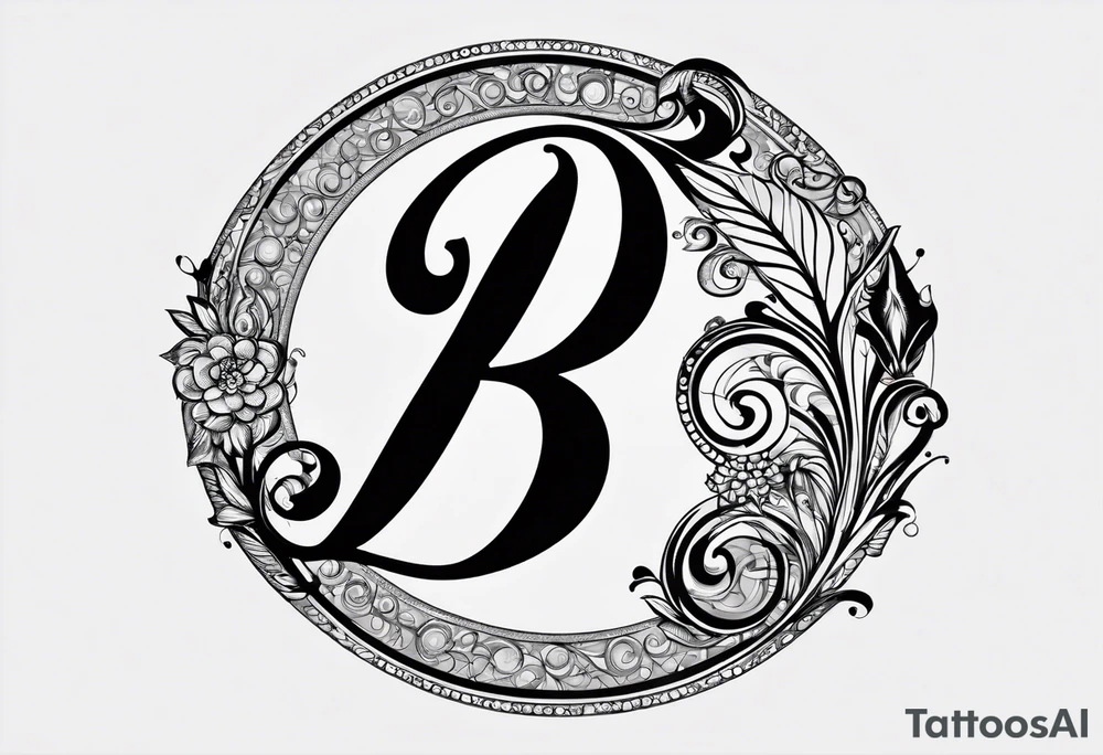 Letter "B" with the Letters "T" in one of the circles inside the B and an "E" in the the circle below the first 1 tattoo idea