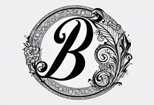 Letter "B" with the Letters "T" in one of the circles inside the B and an "E" in the the circle below the first 1 tattoo idea
