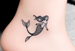 Injured mermaid tattoo idea
