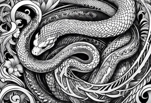 snake around caddeus tattoo idea