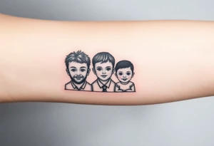 Traditional tattoo dedicated to my three kids tattoo idea