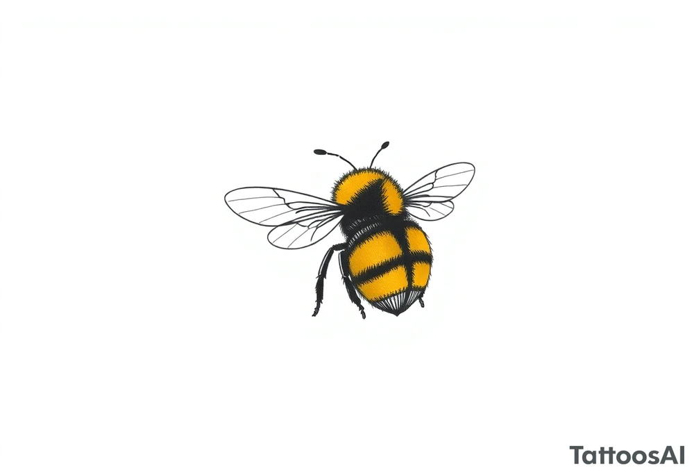 Cute bumblebee tattoo idea