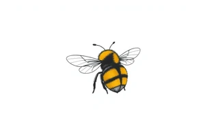 Cute bumblebee tattoo idea