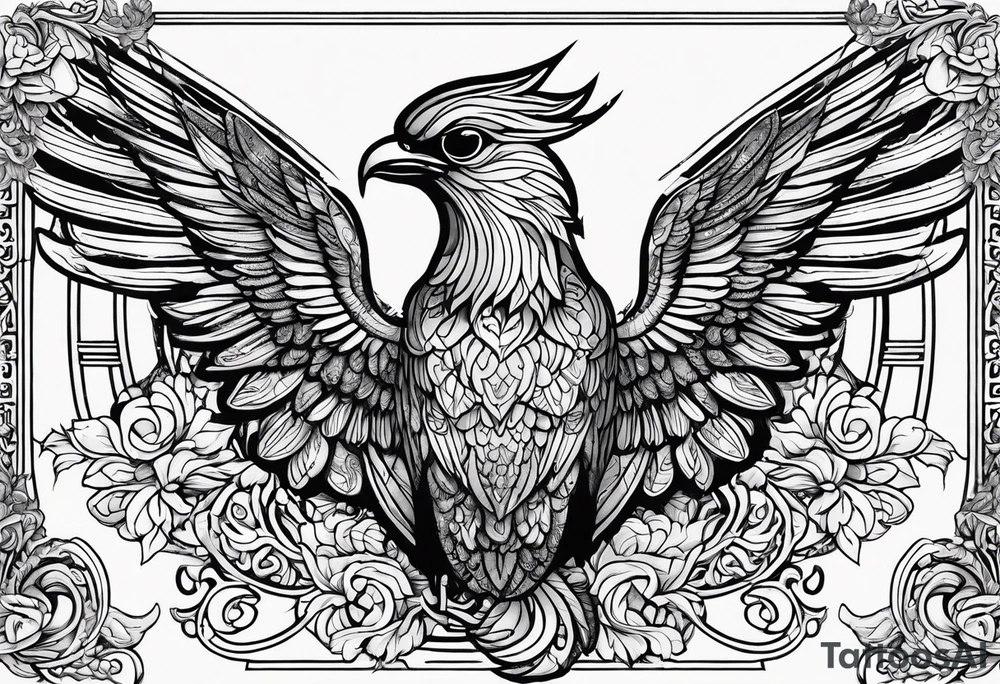 A mix of Greek and angel designs while including swallows. tattoo idea