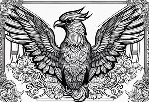 A mix of Greek and angel designs while including swallows. tattoo idea