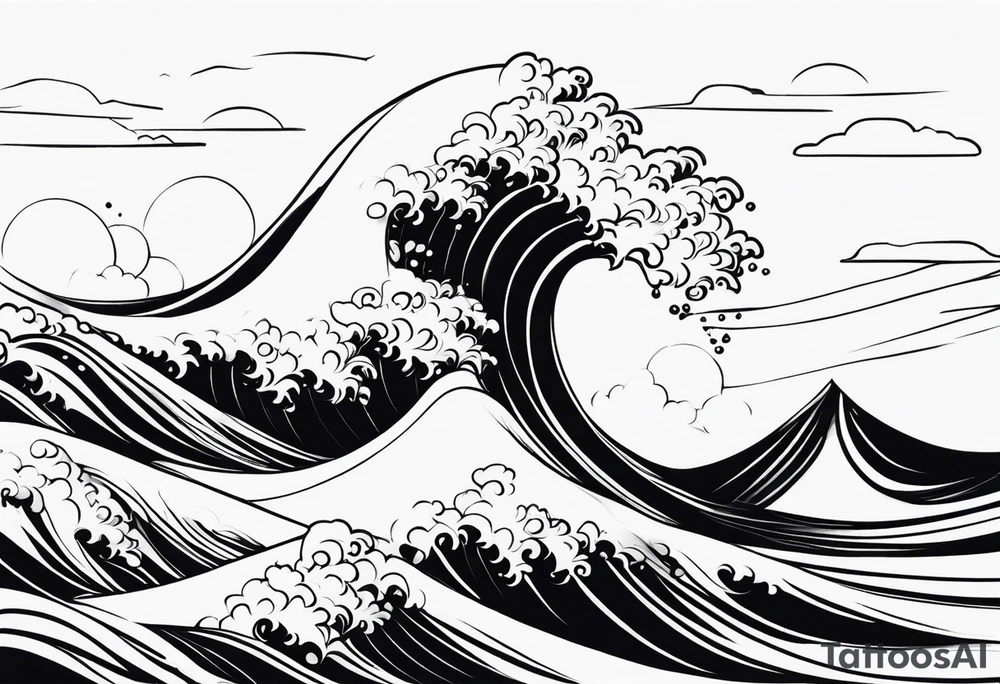 waves tattoo idea