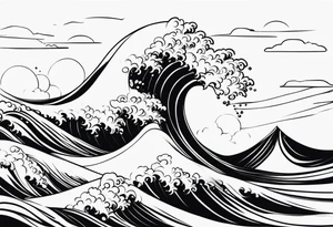 waves tattoo idea