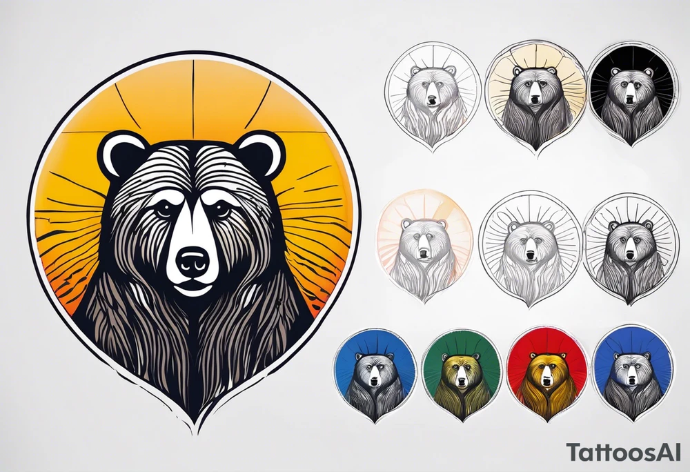 strength, small, nuanced, bear, elegant, armenian, sun, lenghty tattoo idea