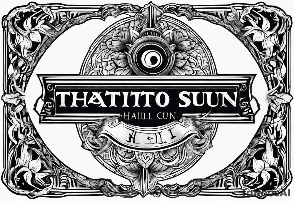 Hail the sun tattoo idea