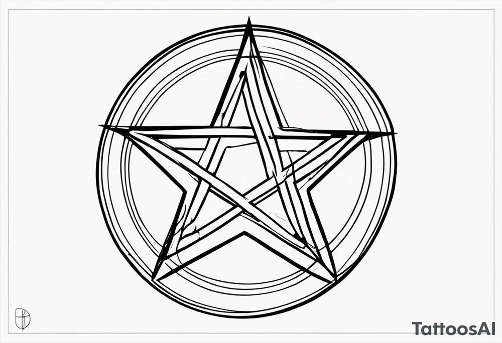 Pentagram tattoo idea