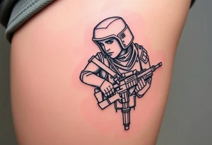 Mabel, soldier, Warrior, September, San Francisco tattoo idea