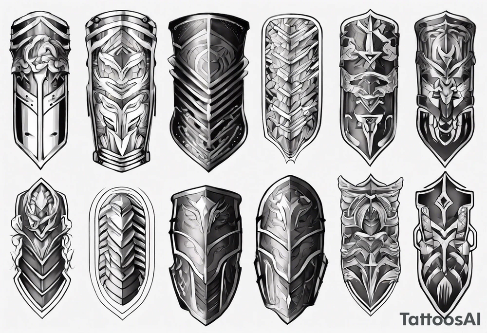 Leg armor tattoo idea