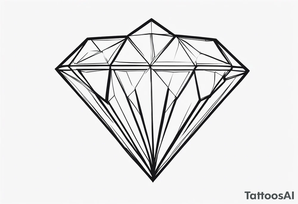 Technical design diamond tattoo idea