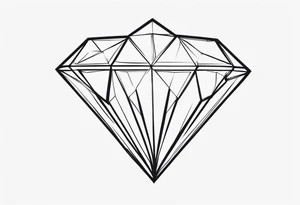 Technical design diamond tattoo idea