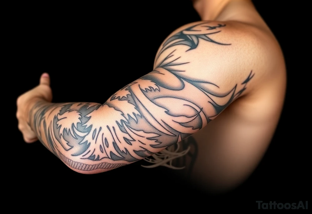 sea ​​waves tattoo idea