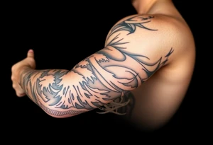 sea ​​waves tattoo idea