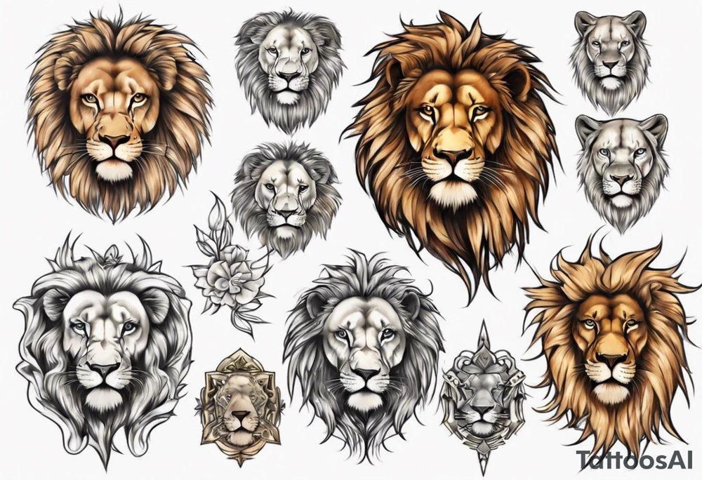 a lion tattoo idea