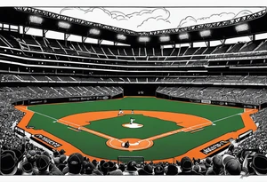 Minute Maid Park with Houston Astros written below it tattoo idea