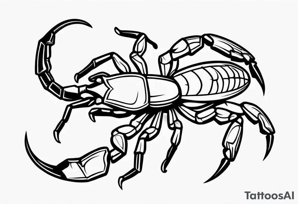 small cartoon scorpion tattoo idea
