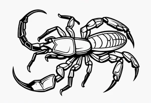 small cartoon scorpion tattoo idea