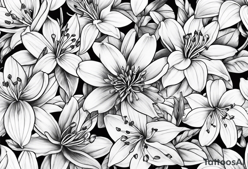 Small Honeysuckle tattoo idea