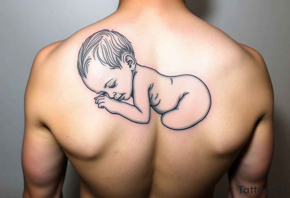 Baby boy tattoo idea