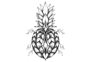 Pineapple Pubic crown diamond vagina and anus tattoo idea
