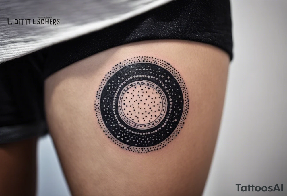 circle with written quote: "L a v i t a  è  c i ò  c h e  t i  a c c a d e  m e n t r e  s e i  i m p e g n a t o  a  f a r e  a l t r i  p r o g e t t i." tattoo idea