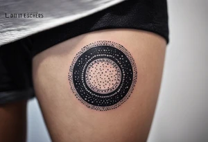 circle with written quote: "L a v i t a  è  c i ò  c h e  t i  a c c a d e  m e n t r e  s e i  i m p e g n a t o  a  f a r e  a l t r i  p r o g e t t i." tattoo idea