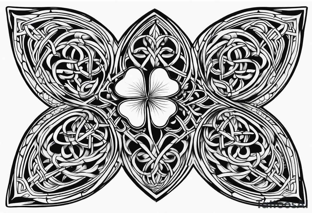 4 leaf clover celtic tattoo idea