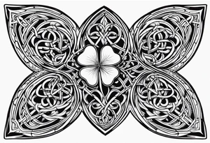 4 leaf clover celtic tattoo idea