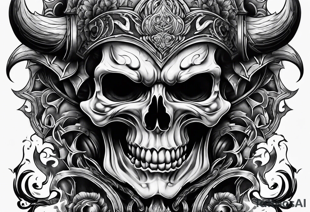 hell demon tattoo idea