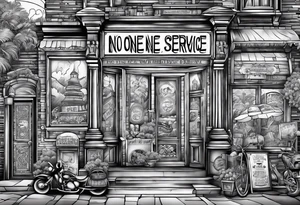 Text "no one service" tattoo idea