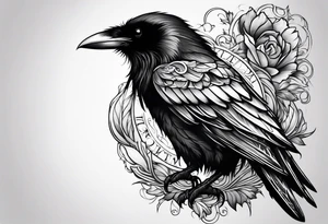 A raven Gothic tattoo idea