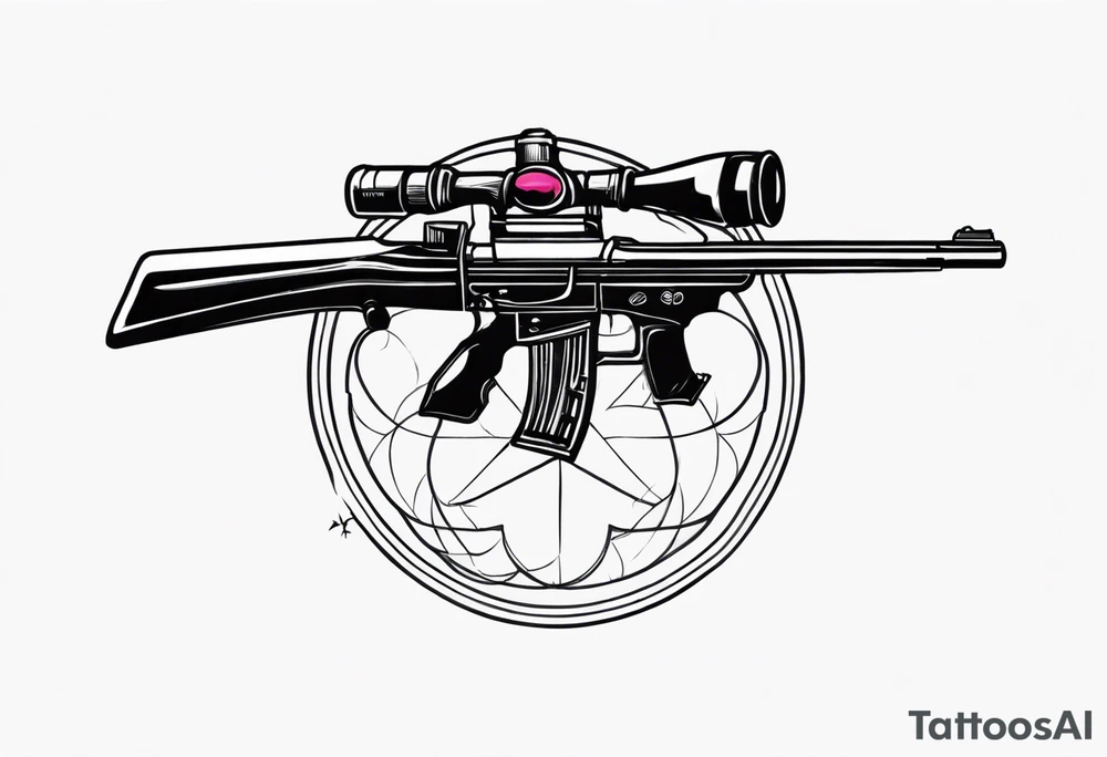 capricorn with sunglasses and shotgun tattoo idea