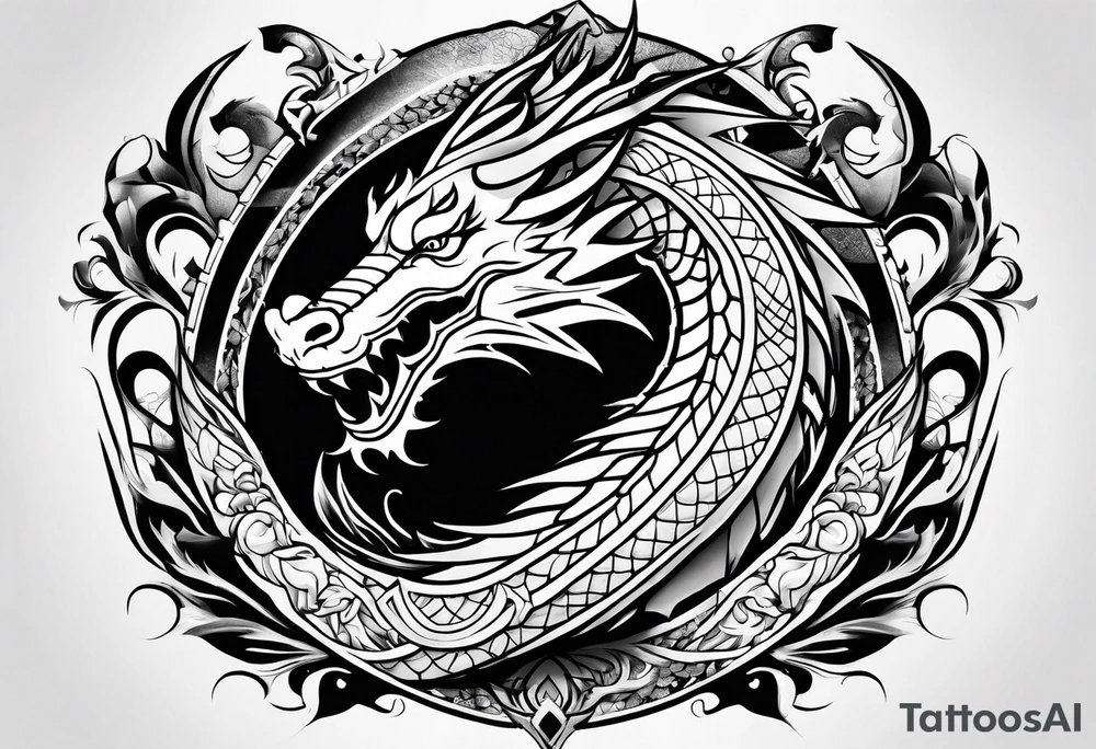 simple dragon tattoo idea