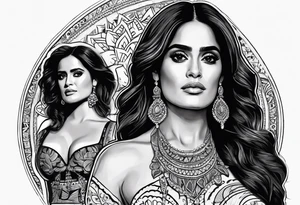 Salma Hayek 
Charra
Dress tattoo idea