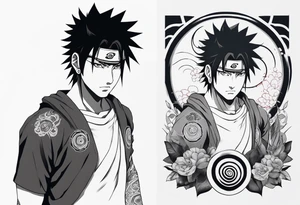 Shisui uchiha tattoo on arm tattoo idea