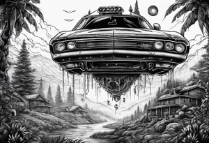 Horror abduction tattoo idea